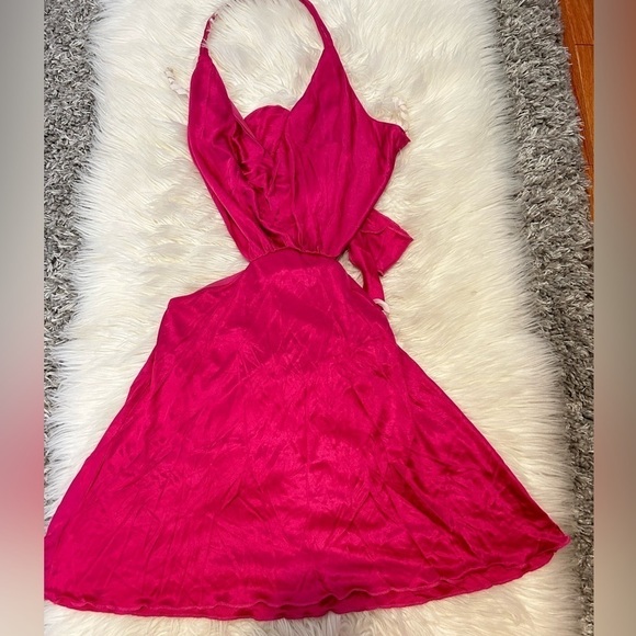 Hot Pink halter dress - Picture 1 of 2